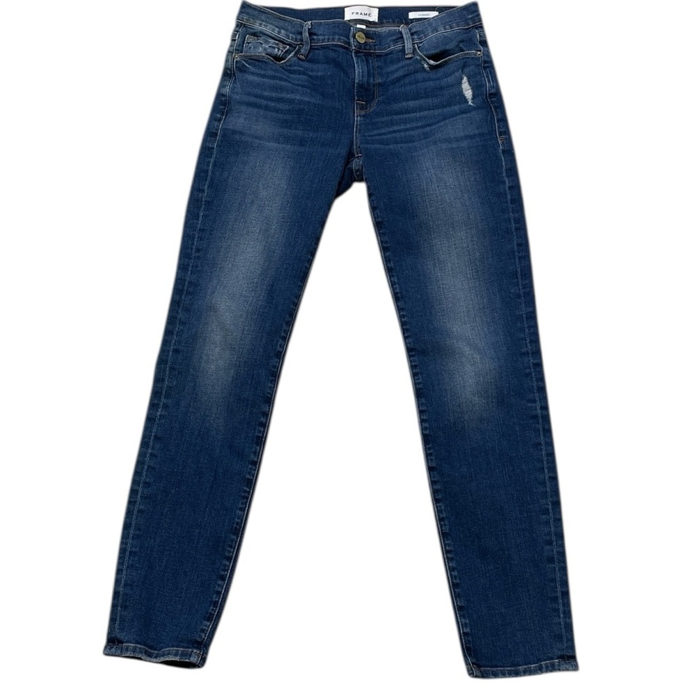 Frame Denim Dark Blue Skinny Jeans Le Garçon Size 25